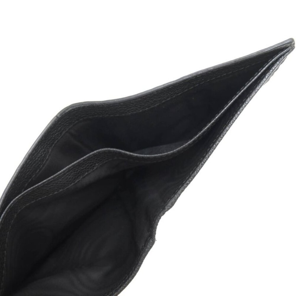 Prada Wallet Men Wallet Leather Black 2 Mo513 Vitmicro Grain - Picture 7 of 7